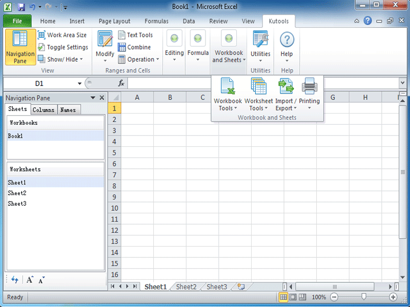 Kutools for Excel Screenshot
